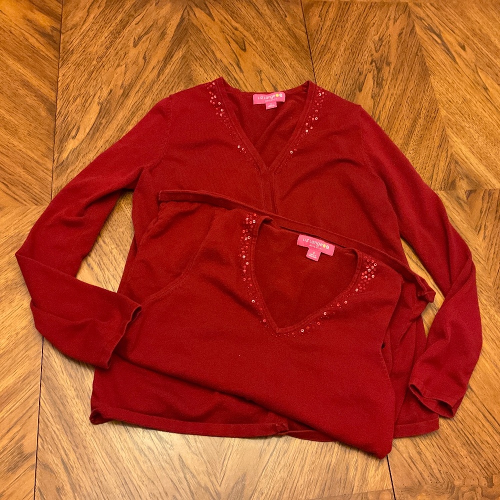 Liz Lange Maternity sweater and matching tank